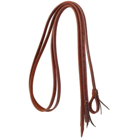 Taglia unica, Cognac: Redini western in cuoio con lavorazione barbwire