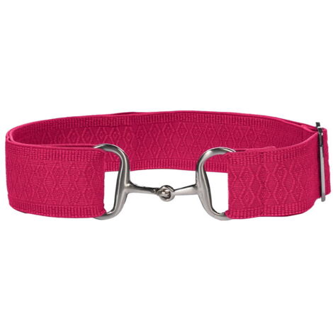 taglia unica, Fucsia: Cintura elastica modello Claire con fibbia soggetto filetto