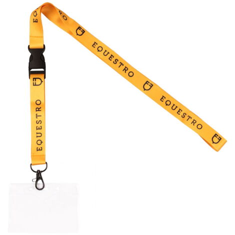 taglia unica, Giallo: Porta Badge con cordino logo Equestro