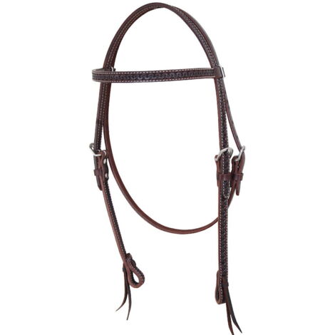 Taglia unica, Marron: Tête de lit western en cuir piqué de serpent