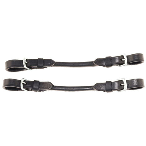 Taglia unica, Noir: Paire de ponts pelham en cuir