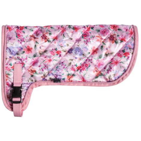 Taglia unica, rosa con fiori: Coperta giocattolo per cavalli peluches Hobby Horsing Print