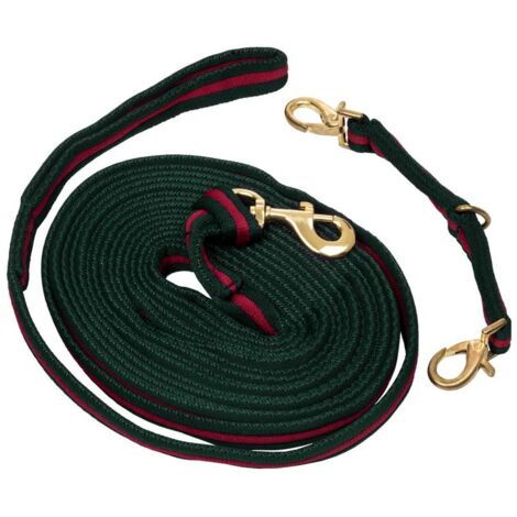 taglia unica, Verde / bordeaux: Longia in nylon imbottito con attacco lunghina