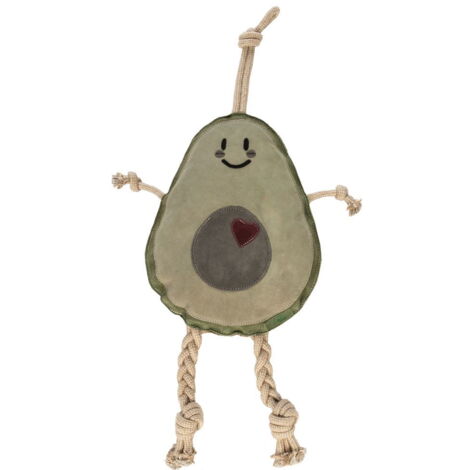 Taglia unica, verde: Gioco antistress per cavalli Avocado in pelle e juta con corda