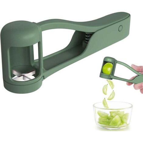 Taglia-uva per bambini piccoli e neonati, utensile da cucina per macedonia di frutta e verdura, per uva, pomodorini e fragole (verde)