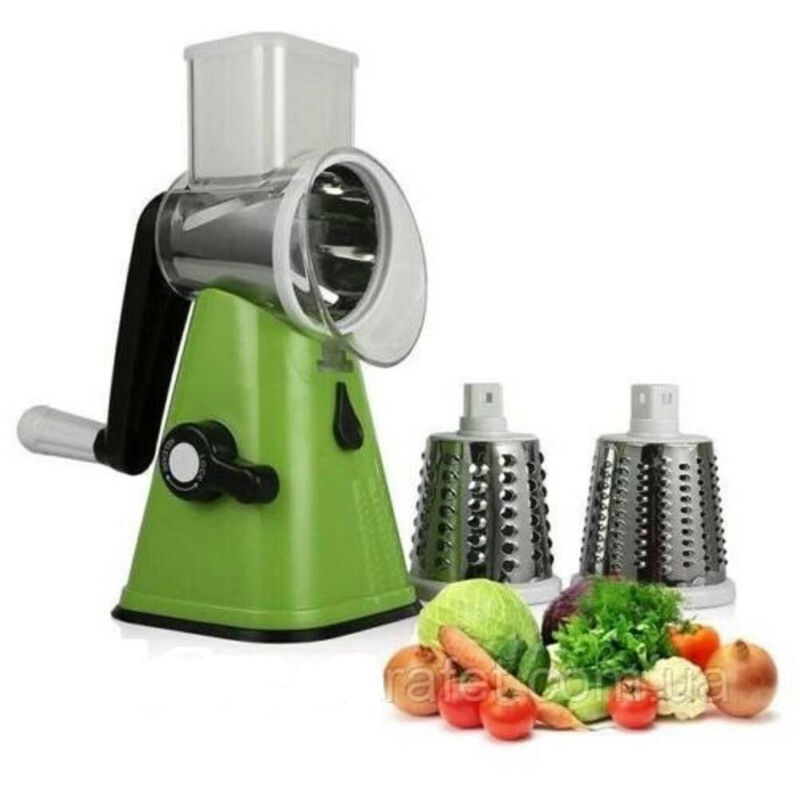 Trade Shop - Taglia Verdure Manuale Taglia Trita Grattugia Verdure Frutta 3 Lame Tritatutto -