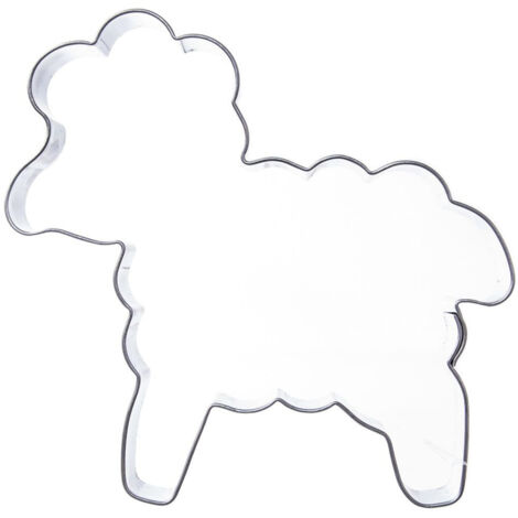 Tagliabiscotti a forma di agnello in acciaio 10 cm