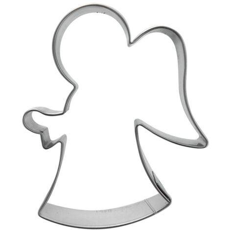 Tagliabiscotti a forma di angelo in acciaio, 5,2 cm