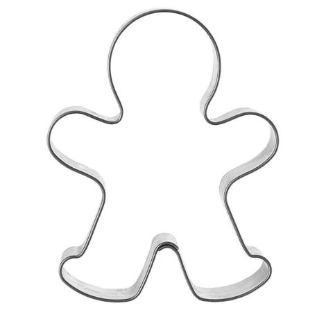 Tagliabiscotti a forma di omino in acciaio, 6,5 cm