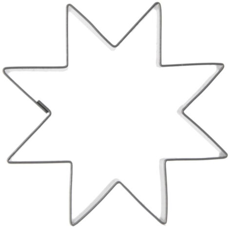 Tagliabiscotti a forma di stella in acciaio, 6 cm