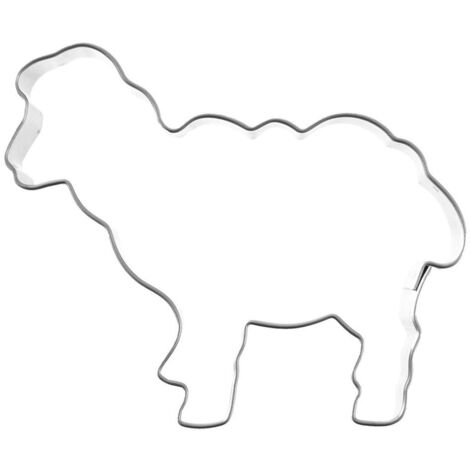 TAGLIABISCOTTI IN ACCIAIO AGNELLO DI PASQUA E PAN DI ZENZERO 7 CM