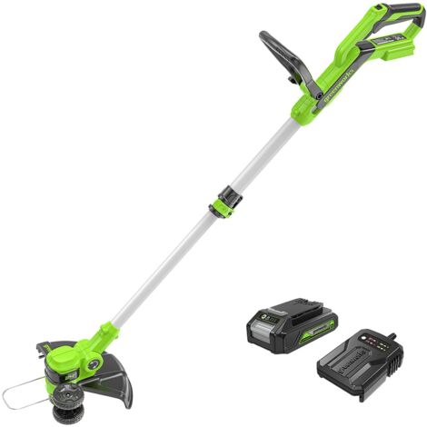 Tagliabordi a batteria 30cm 24V GREENWORKS - Batteria 2,0Ah - Caricabatterie - G24LT30K2