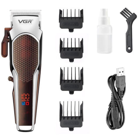 Tagliacapelli Usb Ricaricabile Professionale Cordless Con Display Digitale V-189
