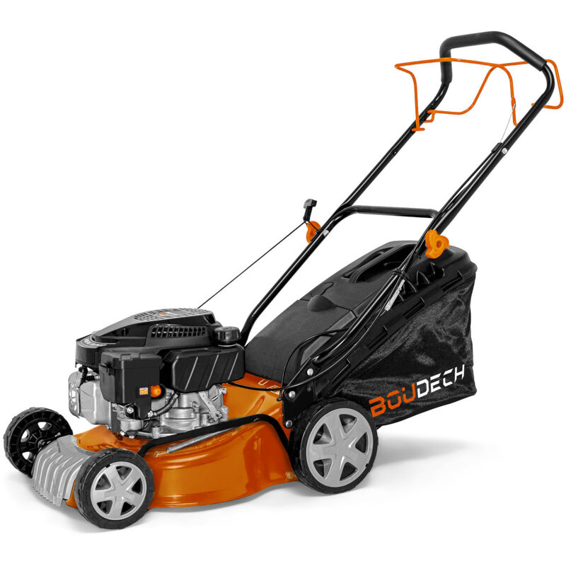Boudech - Tagliaerba semovente motore scoppio 132cc 2.5KW OHV 4 Tempi mulching pacciamatura ampiezza taglio 400mm.