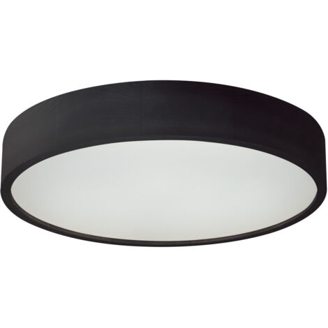 Tagliafiato JASMIN - Legno e vetro satinato - Rotondo 47,5 cm - LED E27 - Nero