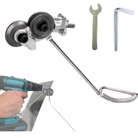 Taglialamiera per metallo, accessorio per trapano per metallo con adattatore, accessorio per trapano fai da te per metallo, taglialamiera facile da usare