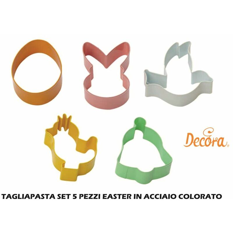 Image of Tagliapasta set 5 pz. easter acciaio colorato