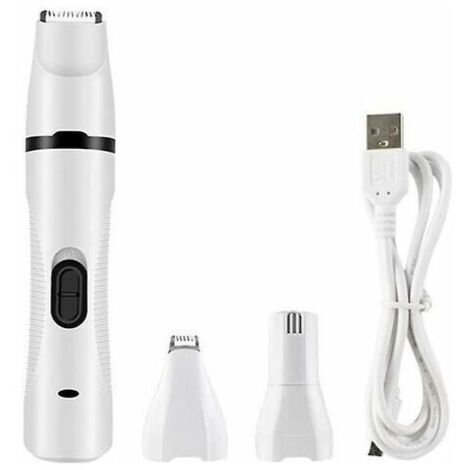 Tagliapeli per animali domestici, tagliapeli per animali domestici 3 in 1 ricaricabile tramite USB, tagliaunghie per tagliare zampe, orecchie, occhi, viso