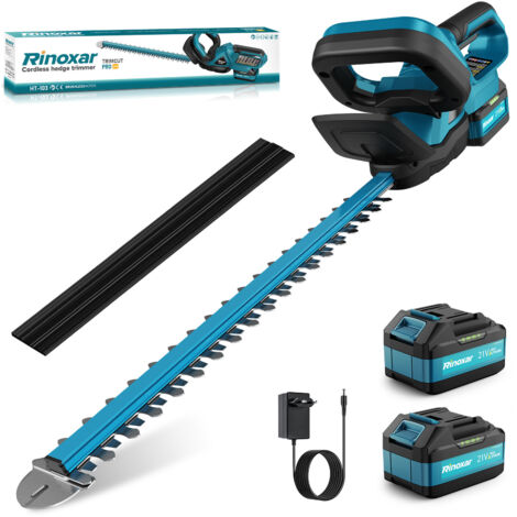 Tagliasiepi senza fili 21V/8000mAh - Motore brushless 600W - Lama 52cm, taglio Ø15mm - Precisione
