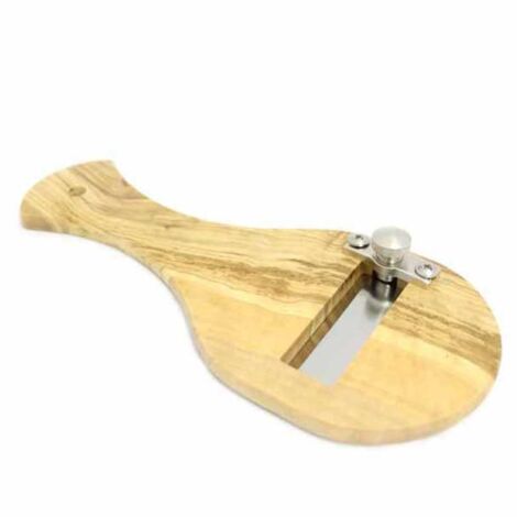 Tagliatartufi de madera de olivo con hoja lisa Calder