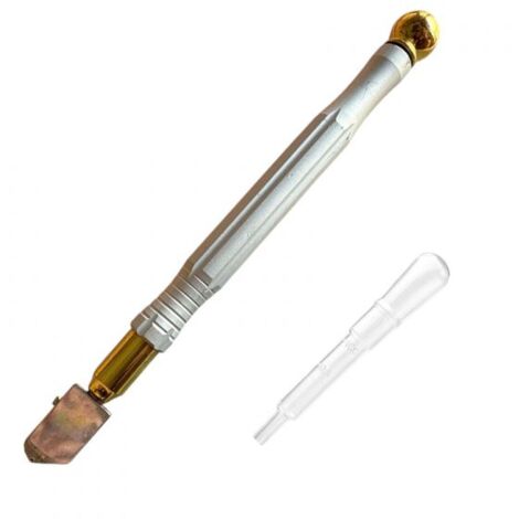 Tagliavetro Professionale con Pompetta Olio Spessore 5-15mm (3/16"-19/32")Grigio 423005
