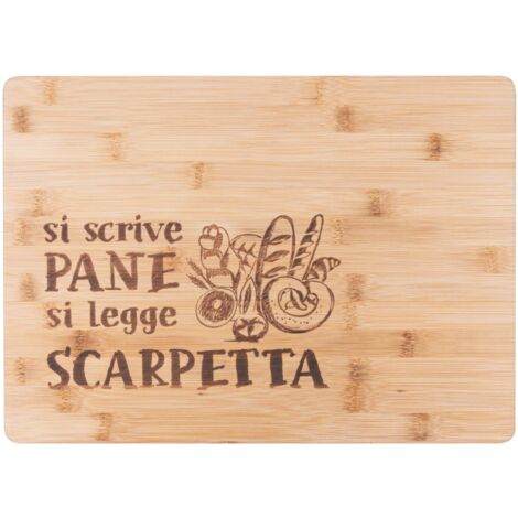 TAGLIERE BAMBOO 39X28X1.5CM SI SCRIVE E SI LEGGE