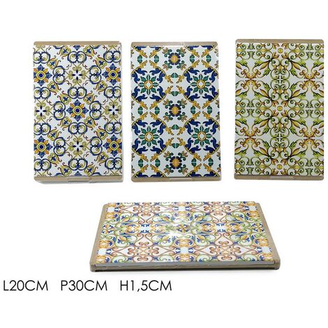 TAGLIERE BAMBOO E CERAMICA 20x30CM 4 ASS ORTITI