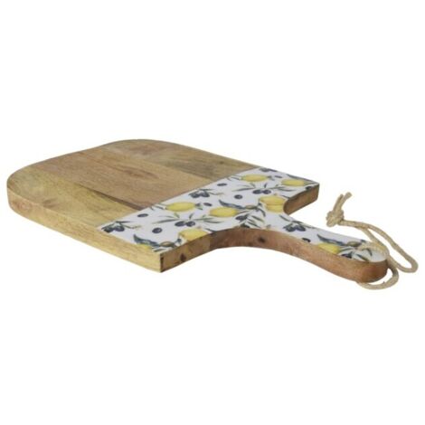 TAGLIERE DECORATIVO 35X24CM LIMONI IN MANGO.