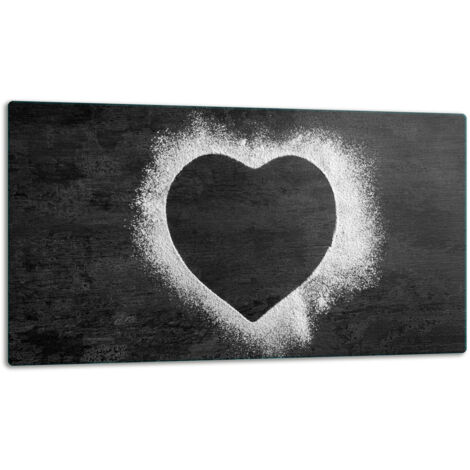 Tagliere della lastra di vetro 52x30 cuore