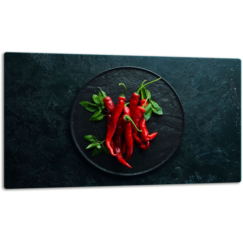 Tagliere Della Lastra Di Vetro 52x30 Pepe Di Peperoncino