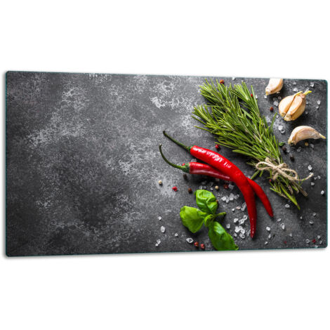 Tagliere della lastra di vetro 52x30 peperoncino