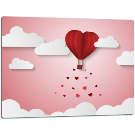 Tagliere della lastra di vetro 52x40 cuore