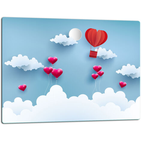 Tagliere della lastra di vetro 52x40 cuore