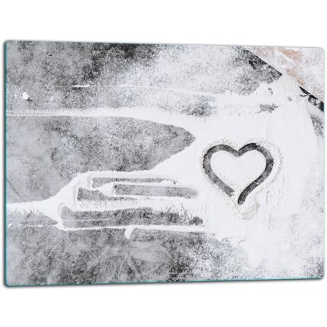 Tagliere della lastra di vetro 52x40 cuore
