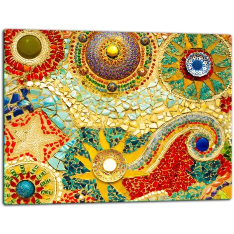 Tagliere della lastra di vetro 52x40 mosaico