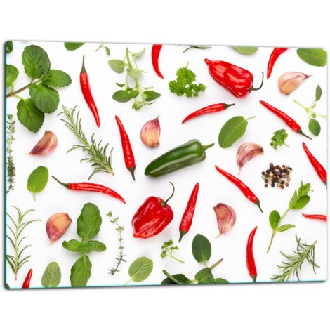 Tagliere della lastra di vetro 52x40 verdure