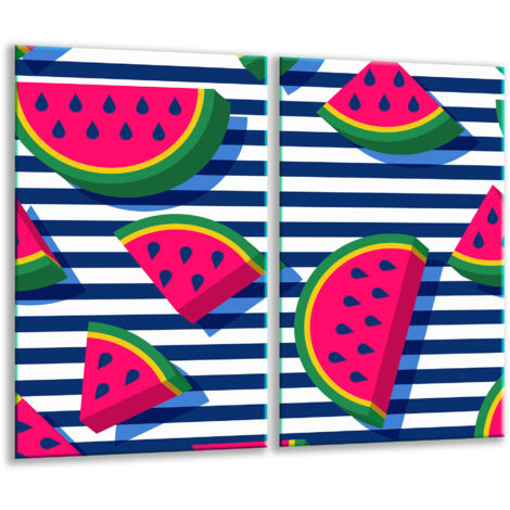Tagliere di vetro 2x 30x52 anguria
