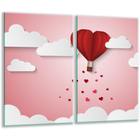 Tagliere di vetro 2x 30x52 cuore