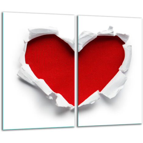 Tagliere di vetro 2x 30x52 cuore