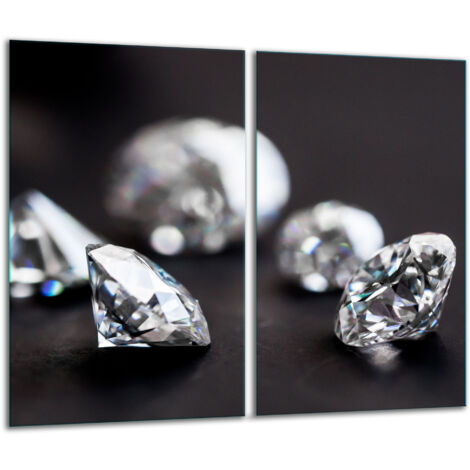 Tagliere di vetro 2x 30x52 diamanti