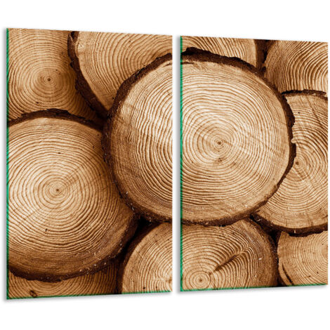 Tagliere di vetro 2x 30x52 legno