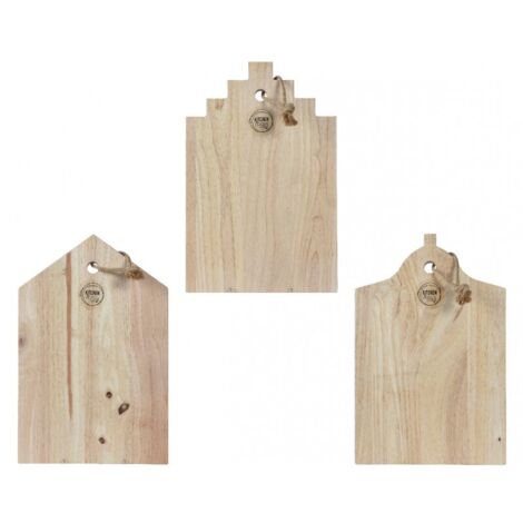 Tagliere in legno di mango 3 pezzi 38 x 25 x 2 cm