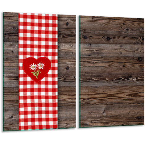 Tagliere in vetro 2x 30x52 Legno di cuore