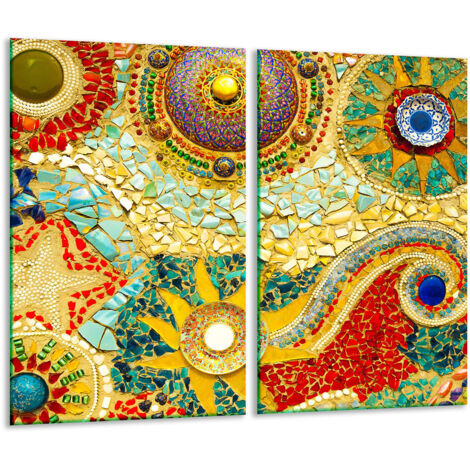 Tagliere in vetro 2x 30x52 mosaico