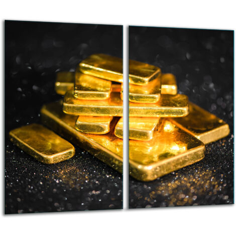 Tagliere in vetro 2x 30x52 oro
