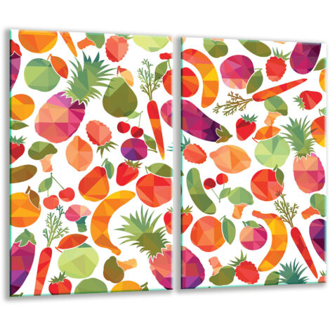 Tagliere in vetro 2x 30x52 verdure