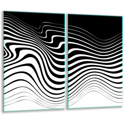 Tagliere in vetro 2x 30x52 zebra