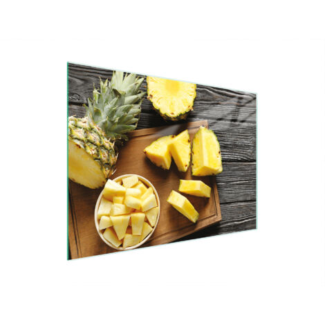TAGLIERE IN VETRO 30x22 ANANAS