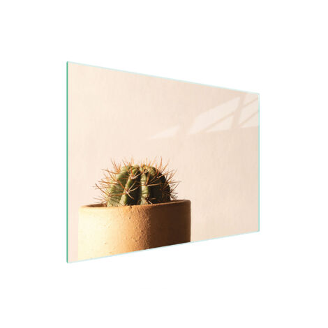 TAGLIERE IN VETRO 30x22 CACTUS