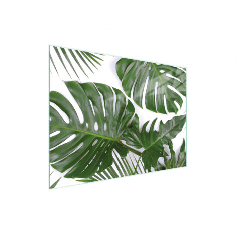 TAGLIERE IN VETRO 30x22 MONSTERA